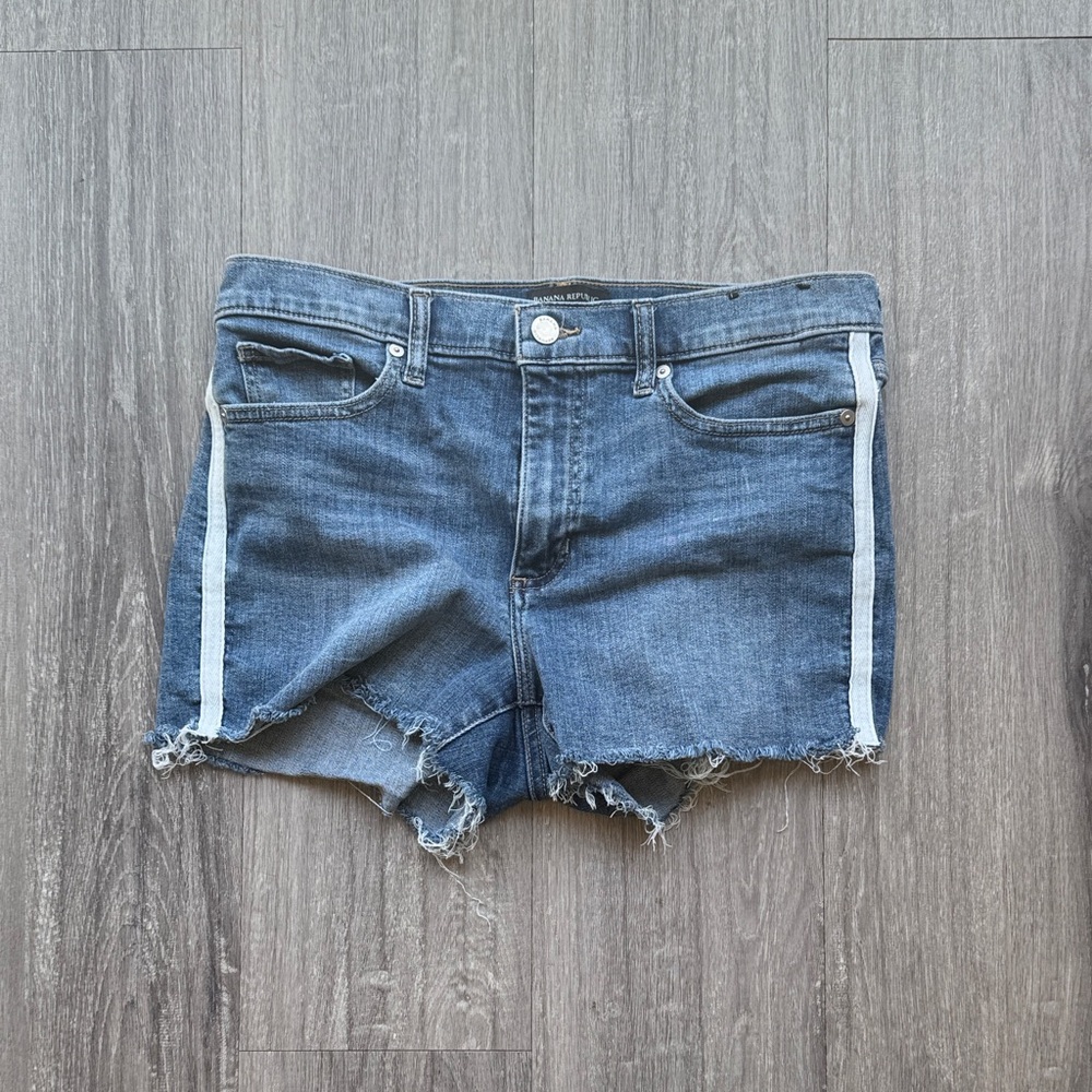 Banana Republic Blue Jean Shorts with White Trim